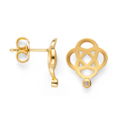 925/- Ohrstecker, vg. Sand Matt, 0,02ct W-SI