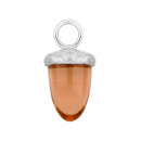 Quarz-Glas Eichelform Farbe12 - rh matt - Stück