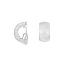 Rhod. Silber matt system-Clips Lili 15x8mm