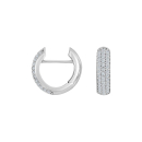 Rhod. Silber System-Creolen m/cz Lara 16x5mm
