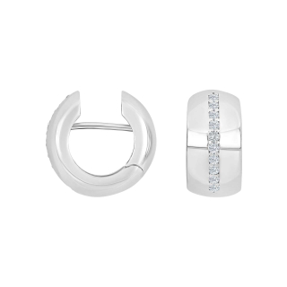 Rhod. Silber System-Creolen m/cz Lola 18x8mm
