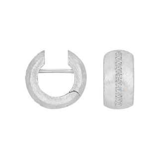 Rhod. S. matt System-Creolen m/cz Lola 18x8mm