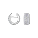 Rhod. Silber System-Creolen m/cz Kate 15x8mm