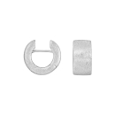 Rhod. Silber matt system-Creolen Mila 15x8mm