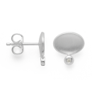 925/- Ohrstecker, rho. matt./Poliert, 0,02ct W-SI