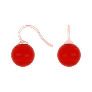 Rosév S. Ohrring Böhmisches Quarz-Glas Kugle 12mm