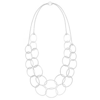925/- Collier matt./Poliert, 100cm
