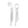 925/- Ohrstecker, rho. matt./Poliert