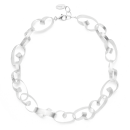 925/- Collier Kratzmatt, 46cm + 3cm