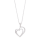 Rhodinierte Silber Anhänger Herz 18mm inkl. Kette
