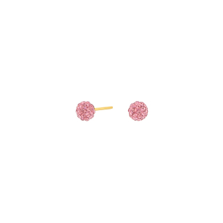 Verg. Silber Ohrstecker m. Rosa cz