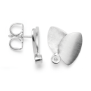 925/- Ohrstecker, rho. matt./kratmatt, 0,02ct