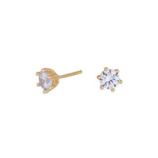 8kt. Goldohrringe m/cz 5.5mm