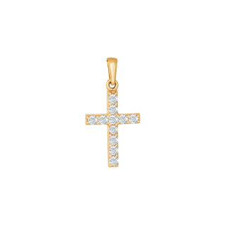 8kt. Goldanhänger Kreuz m/cz