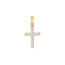 8kt. Goldanhänger Kreuz m/cz