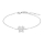 Rhod. Silberarmband Schmetterling m/cz
