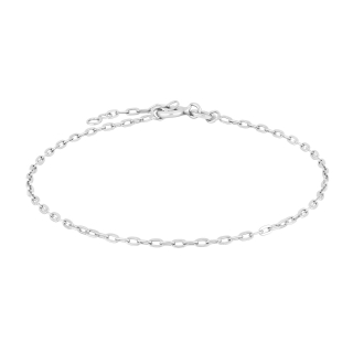 Rhod. Silberarmband Anker