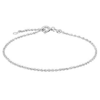 Rhod. Silberarmband Cordel