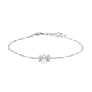 Rhod. Silber Armband Engel m/cz
