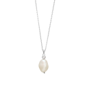 Silb. Rhod. Halskette BAROQUE52 18mm