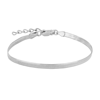 Rhd. Sil. Armband FLAT52
