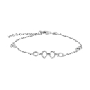 Rhodinierte Silber Armband GEM52