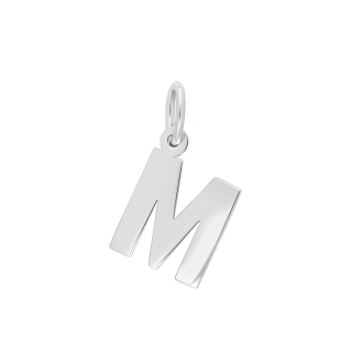 Rhod. Silberpendant Buchstabe - M