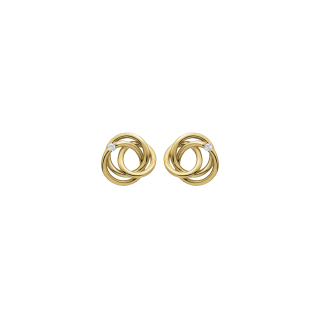 14kt. Goldohrringe m/Dia. 0.02ct W/SI
