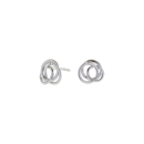 14kt. Weissgoldohrringe m/Dia. 0.020ct W/SI