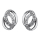 14kt. Weissgoldohrringe m/Dia. 0.020ct W/SI