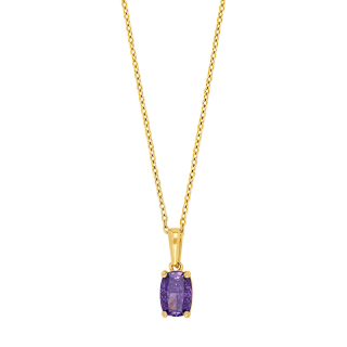 8kt. Anhänger m. synt. Amethyst