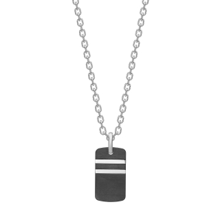 SON Stahl Halskette mit carbon