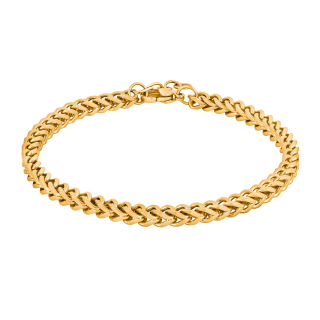 SON Armband stahl IP gold 18+2cm
