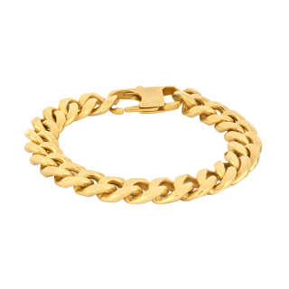 SON Armband stahl IP gold 19cm