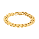 SON Armband stahl IP gold 19cm