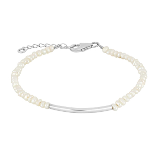 Rhod. Silberarmband PEARL52