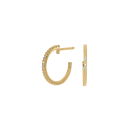 14kt. Goldohrringe m/Dia 0.02ct W/PI