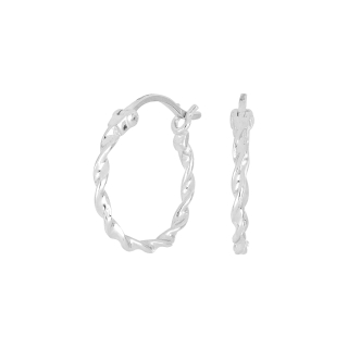 Rhod. Silberohrringe NICE52 1,5mm