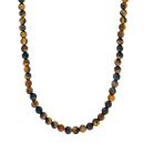 SON  Halskette Stahl mit tiger eye 6mm