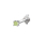 Rhod. Silberohrring m/Peridot Farbe cz PIERCE52 1