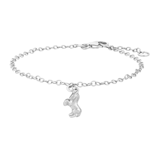 Rhod. Silberarmband Pferd