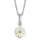 Rhod. Silberhalskette Blume m/Emaille