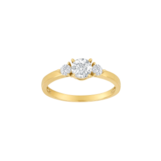 14kt. Goldring m/cz