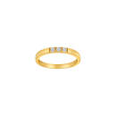 14kt. Gold Trauring m. 3 cz.