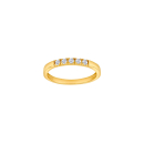 14kt. Gold Trauring m. 5 cz.