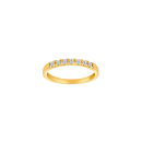 14kt. Gold Trauring m. 7 cz.