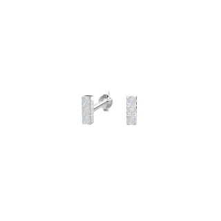 Rhod. Silberohrringe m/3 cz
