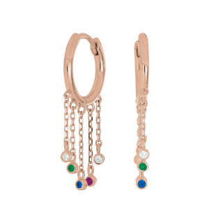 Rosévergold Silber Ohrringe GIANOR 30mm