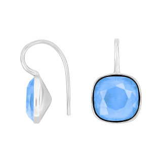 Rhod Silber Ohrring Quarz-Glas Facettiert Farbe37