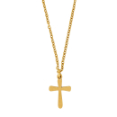 SON  Halskette Stahl IP gold mit Kreuz